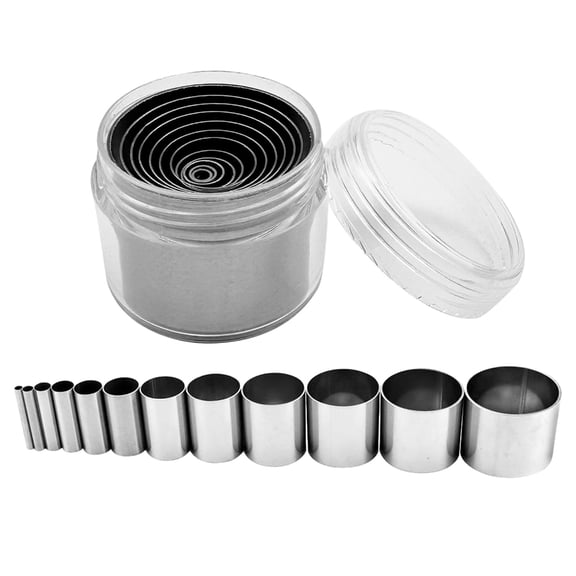 12 Pieces Hollow Punch Set Stainless Steel Craft Tool For Baking Decorations