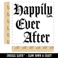 thumbnail image 2 of Happily Ever After Fairy Tale Wedding Old Timey Text Self-Inking Rubber Stamp Ink Stamper - Black Ink - Large 1-1/2 Inch, 2 of 7