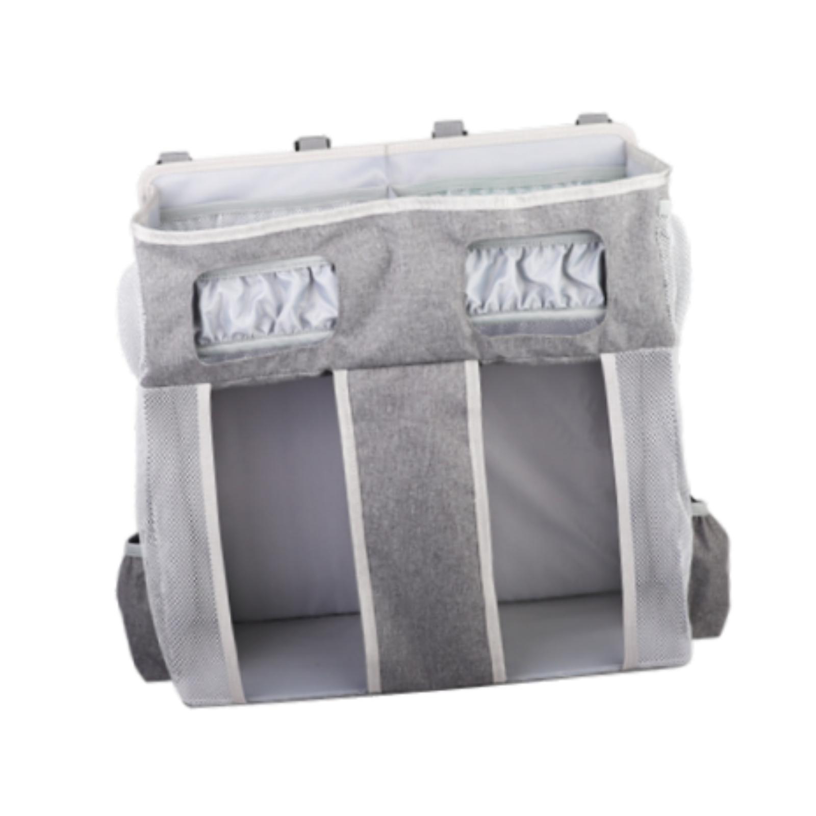 WeiLaiKeQi Hanging Diaper Organizer Spacious Changing Table Playard Baby Diaper Stacker Gray