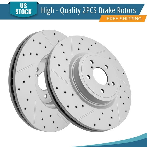 YXPCARS 2PCS Front Brake Rotors(980361LR), Drilled & Slotted Disc Rotors Kit for Subaru Forester Legacy Outback