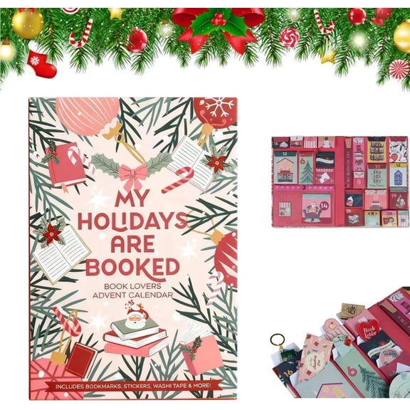 Christmas Advent Calendar - 2025 Christmas Countdown Gift Box for Reading Enthusiasts, Unique Holiday Present for Bookworms