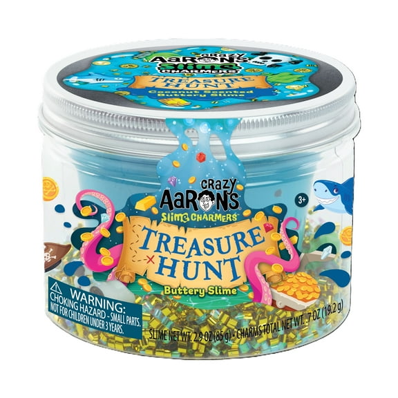 Crazy Aaron’s Slime Charmers Treasure Hunt Butter Slime, Blue, Ages 3 and Up
