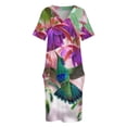 thumbnail image 4 of Vestido suelto con bolsillo de colibrí vestidos elegantes para mujer venta traje de verano para mujer, 4 of 7