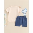 thumbnail image 4 of Bagilaanoe 2pcs Newborn Baby Boy Shorts Set Short Sleeve Embroidery T Shirt Tops + Shorts 6M 12M 18M Infant Casual Summer Clothes, 4 of 6