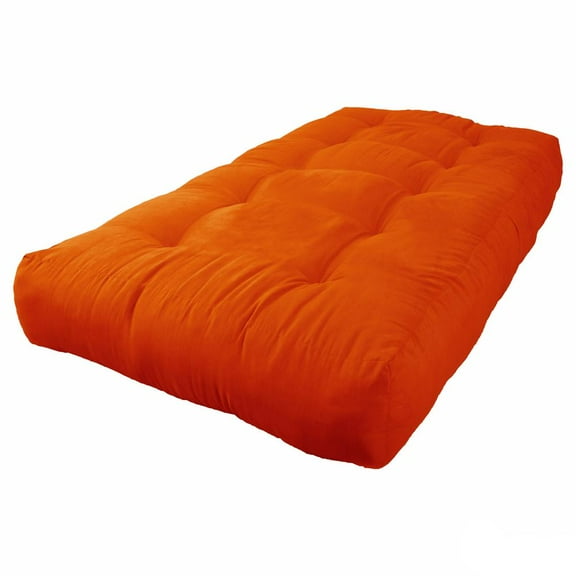Blazing Needles Vitality 10-inch Microsuede Twin-size Futon Mattress - Tangerine Dream