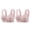 Pink, variant on WIZUTIZ Front Closure Bras for Women Plus Size Bras for Women 2-Pack Supportive Bras Wireless Plunging Comfort Full Coverage Bralette Solid Embroidered Underwear for Older Women Athletic XXXXL Beige