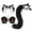 Black and white, variant on Anime Fox Wolf Ears Headband Furry Tail,Fursuit Therian Plush Cat Paws Gloves Halloween Party Costumes Accessories