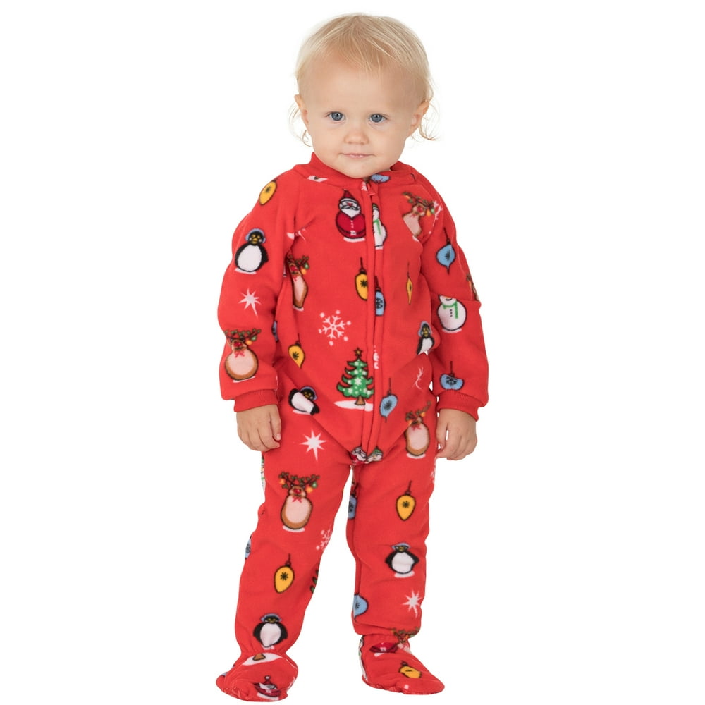 Footed Pajamas Footed Pajamas Holly Jolly Christmas Infant Fleece