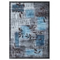 thumbnail image 4 of Memoryfield 10' x 13' Washable Area Rug, Modern Floral Non Slip Rugs, Soft Foldable Accent Rugs Carpet for Indoor Living Room Bedroom, Blue & Gray, 4 of 7