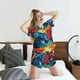thumbnail image 5 of Balery Gaming Conjunto de Pijama para Mujer con Estampado, Dos Piezas de Manga Corta y Shorts, Ropa de Dormir Suave con Cuello Redondo y Bolsillos-Medium, 5 of 6