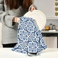 thumbnail image 6 of GZHJMY Blue Mandala Kitchen Dish Towels 1 Piece,Absorbent Soft Dishcloths Towels Reusable Hand Towels Quick Drying Cleaning Cloth, Tea Towels,18" x 28", 6 of 7