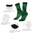 thumbnail image 6 of Goofa Green Leave Fern Printed Men's Crew Socks, Soft Durable Breathable Moisture-Wicking with Odor Control Cotton socks, 6 of 9