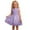 Purple, variant on Girls Formal Party Dress with Vest and Skirt, Elegant Children's Gown for Flower Girl, Floral-Embroidered Pearl Embellished Evening Dress 3-10Y