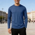 thumbnail image 2 of SUYIDA Men's UPF Sun Protection Top, Long Sleeve Breathable Casual Tee, Outdoor Athletic Performance Shirt, 2 of 5