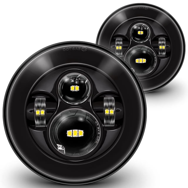 Faros LED ONLINE LED STORE H6024 de 7 pulgadas negros