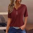 thumbnail image 2 of Blusa gráfica de manga corta para mujer: sudadera con estampado geométrico, cuello redondo, top informal elegante para salidas de verano y regalos., 2 of 5