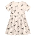 thumbnail image 4 of joogoo Hand Drawn Bow Girls' Short Sleeve Dress Kids Dresses 5-6T, 4 of 8
