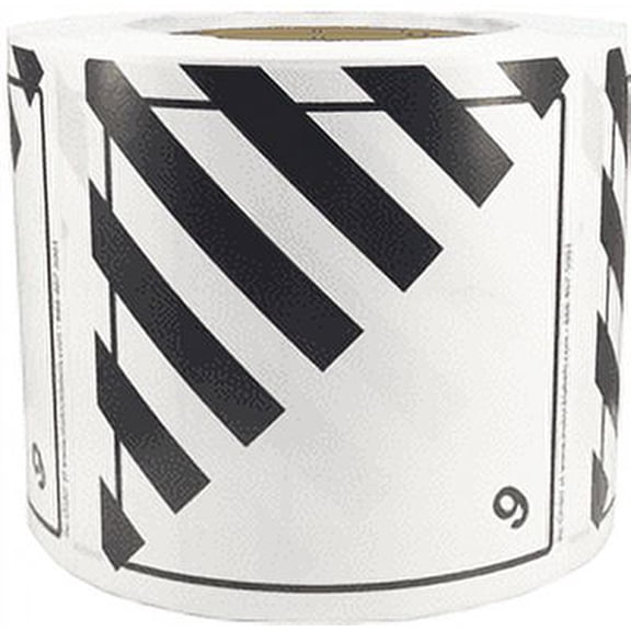 Hazard Class 9 D.O.T. Miscellaneous Dangerous Goods | 4 x 4" Inch | 500 Pack