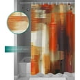 thumbnail image 4 of Polyester Fabric Burnt Orange Shower Curtain, Modern Geometric Oil Painting Abstract Art, Waterproof Bathtub Curtain Bathroom Decor Set with Hooks 54 x 78 Inches,, 4 of 6