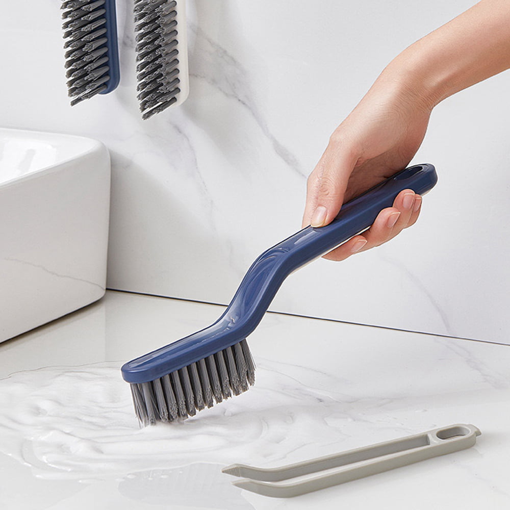 2 in 1 Gap Cleaning Brush with Clip Easily Remove the Dirt Brush Kit for  Shower Doors Sinks White 