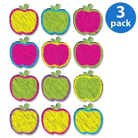 (3 pack) (3 Pack) Ashley, ASH10085, Scribble Apple Design DryErase Magnet, 1 Set, Multicolor