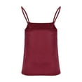 thumbnail image 4 of QUINDOS Womens Tank Tops Summer Gym Wine Fashion Casual Solid Sleeveless Blouse Tops Camisoles Zipper Womens Camisoles Plus Size, 4 of 5