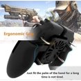 thumbnail image 4 of [The Latest Version] Mobile Game Controller 4 Trigger with 4000mAh Power Bank Cooling Fan for PUBG/Call of Duty/Fotnite [6 Finger Operation] L1R1 L2R2, 4 of 5