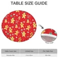 thumbnail image 6 of Red Christmas Gingerbread Man Pattern Round Fitted Tablecloth with Elastic Edge,Dining Table Cover Waterproof,Outdoor Round Tablecloth for Camping,Dining,Indoor and Outdoor, 6 of 7