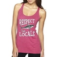 thumbnail image 2 of Wild Bobby Respect The Locals Save Our Oceans Shark Animal Lover Women Tri-Blend Racerback Tank Top, Vintage Pink, X-Large, 2 of 6