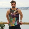 thumbnail image 6 of Pofeuu Rainbow Scales Fantasy Dragon Print Men's Workout Tank Tops Sleeveless Muscle Gym Shirt Quick Dry-3X-Large, 6 of 7