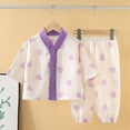 thumbnail image 2 of CAUYDY 24M 2T 3T 4T 5T Baby Girls Sleepers Child Pajamas Soft Long Sleeve Top Elastic Pants 2PCS Set Little Kid Outfits Toddler Clothes for Girl Fall Winter Sizes 3-4 Years,Purple, 2 of 4
