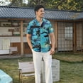 thumbnail image 4 of Hawaiian Shirt for Men Sleeves Printed Casual Button Down Summer Beach Dress Shirts, 4 of 10