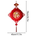 dfutuy Vietnamese New Year Decorations 2025 Blessing Tassle Paper Fan Ornament Spring Festival