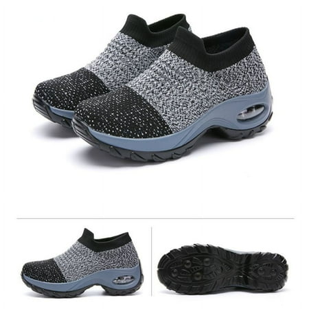 

Lopsie Slip On Sneaker Womens Walking Sneakers Air Cushion Platform Non Slip Running Shoes Dance Shoes