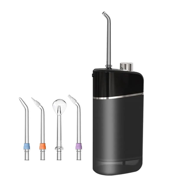 Hilo dental de agua para dientes, irrigador bucal inalámbrico con 4 modos y 3 engranajes, impermeable, portátil, recargable por USB, púas dentales de agua para el hogar y los viajes