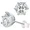 Silver, variant on Saintda 2ct Moissanite Stud Earrings for Women 925 Sterling Silver 18K White Gold Plated Earrings Mother's Day Wedding Gifts for Her