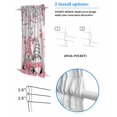 thumbnail image 2 of Pink Grey Gnomes Valentine Blackout Door Curtains for French, Glass,Front, Back, Patio Door, Love Heart Spring Floral Thermal Insulated Rod Pocket Window Curtain Drapes With Tiebacks 25"x40", 2 of 5