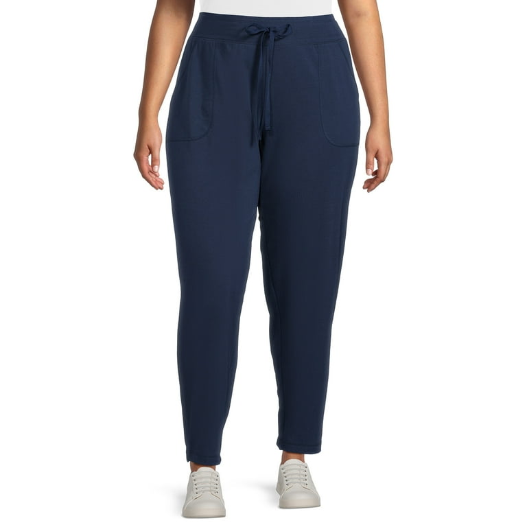 Athletic Works Women's Plus Athleisure Knit Pants, 2-Pack