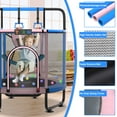thumbnail image 3 of YORIN Trampoline for Kids, 55'' Toddler Mini Trampoline with Enclosure Net, Basketball Hoop, 4.5FT Indoor/Outdoor Kids Trampoline with Swing, Adjustable Gymnastics Bars, Gifts for Boys Girls, 500LBS, 3 of 7