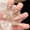 Golden Holy Light [Medium and Long Ladder], variant on [Golden Holy Light] Advanced Sensing Croft Heart Pure Handmade Wear Nail Long Wholesale Nail Patch Fake Nails