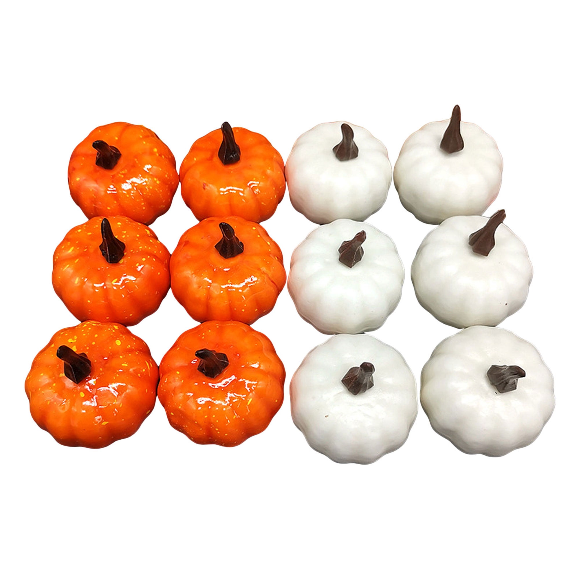12Pcs Halloween Artificial Small Foam Plastic Pumpkins Simulation Props Decor