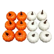 12 Pcs Simulation Lifelike Artificial Small Pumpkins Mini Halloween Decoration Party Supplies Photo Props