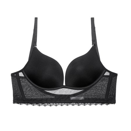 

Backless Comfort Lifting Bra Comfortable Breathable Bralette Lace Soft Thin Ladies Women Crop Top Bra Black 75c