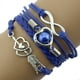 thumbnail image 1 of Pulseras para mujer, regalos para mujer, pulsera de cuero antiguo de la amistad con corazón y perla, pulseras para mujer, 1 of 3