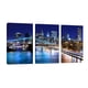 thumbnail image 1 of Cuadro Decorativo Tríptico Vertical Puente De Brooklyn Canvas Revolution Set De 3 Cuadros 25x38 cm, 1 of 5