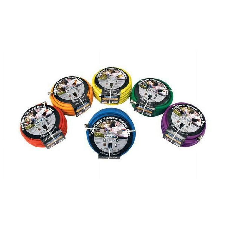 Dramm ColorStorm 5/8 in. D X 50 ft. L Heavy Duty Premium Grade Garden Hose Assorted Dramm ColorStorm 5/8 in. D X 50 ft. L Heavy Duty Premium Grade Garden Hose Assorted