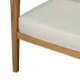 thumbnail image 4 of Christopher Knight Home Classic Outdoor Lounge Chairs with Cushions, Solid Wood Frame, Beige, Set of 2, 4 of 8