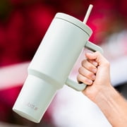 Cubitt Insulated Stainless Steel 40 oz Tumbler with Handle and Straw Lid, Cupholder Friendly