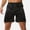 #Black, variant on DPTALR George Men's Solid Loose Casual Shorts Elastic Mid-Waist Home Sleep Fitness Sports Shorts,Red,Big and Tall Men XL