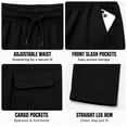 thumbnail image 4 of Quad Seven Boys Joggers Twill Stretch Cargo Pants with Pockets and Elastic Waistband 2 Pack, 4 of 7